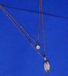 Crystal Leaf Drop Layered Pendant