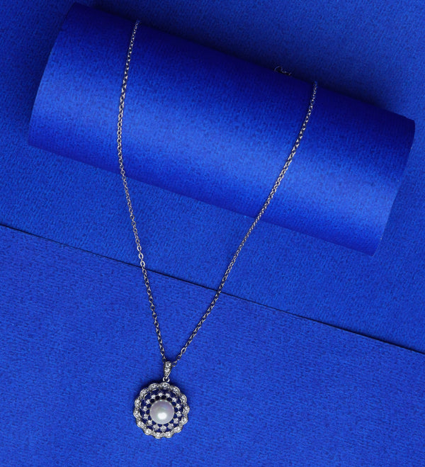 Royal Pearl Halo Pendant