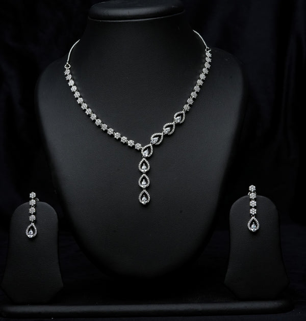 Grace Drop CZ Necklace Set