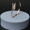 Rose Leaf Sparkle Open Bracelet