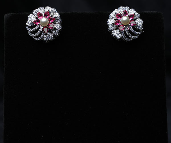 Dazzle Bloom Pearl Studs