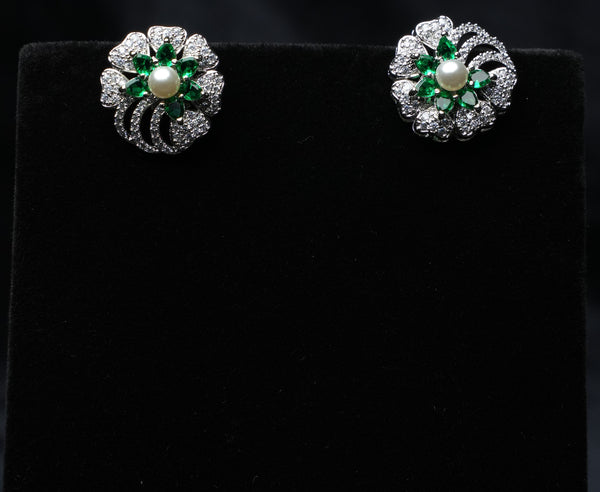 Dazzle Bloom Pearl Studs