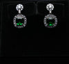 Classic Halo Cushion Drop Earrings