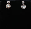 Classic Halo Cushion Drop Earrings