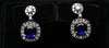 Classic Halo Cushion Drop Earrings