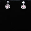 Classic Halo Cushion Drop Earrings