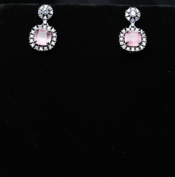Classic Halo Cushion Drop Earrings