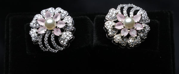 Dazzle Bloom Pearl Studs