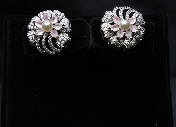 Dazzle Bloom Pearl Studs