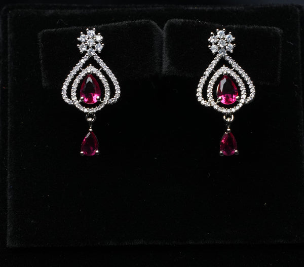 Elegance Teardrop Dangle Studs
