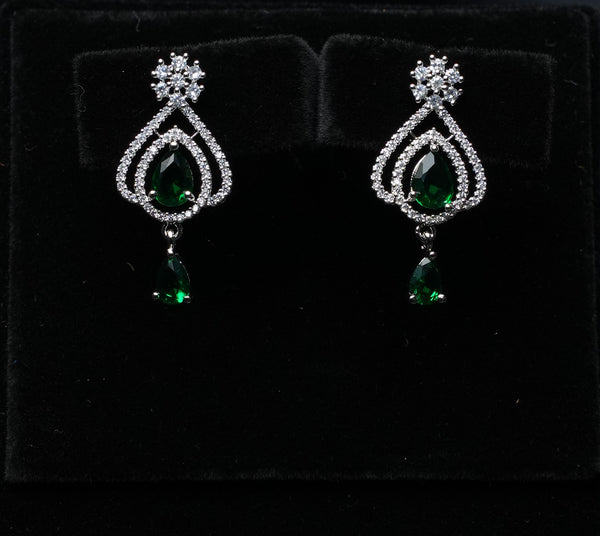 Elegance Teardrop Dangle Studs