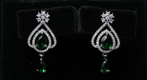 Elegance Teardrop Dangle Studs