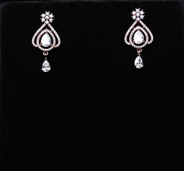 Elegance Teardrop Dangle Studs