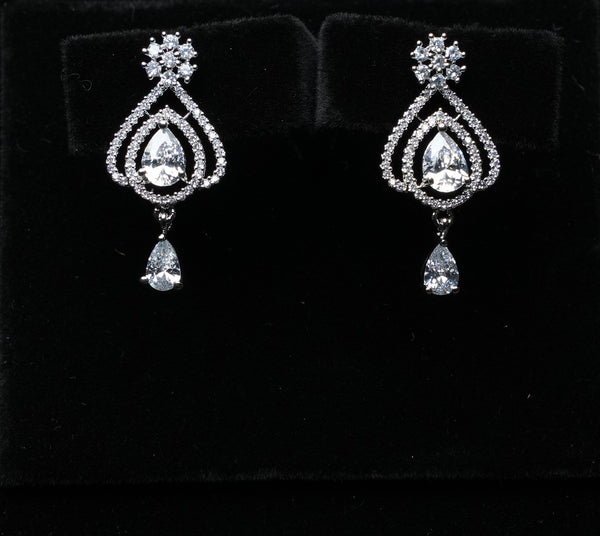 Elegance Teardrop Dangle Studs