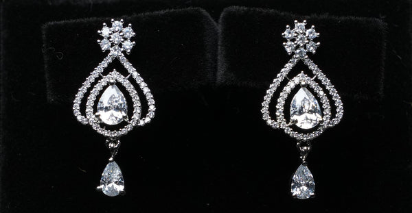 Elegance Teardrop Dangle Studs