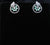 Elegant Leaf Halo Stud Earrings
