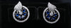 Elegant Leaf Halo Stud Earrings