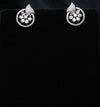 Elegant Leaf Halo Stud Earrings