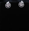 Elegant Leaf Halo Stud Earrings