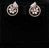 Elegant Leaf Halo Stud Earrings