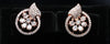 Elegant Leaf Halo Stud Earrings