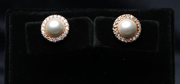 Grace Pearl Halo Studs