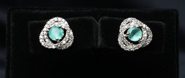 Crystal Orbit Stud Earrings