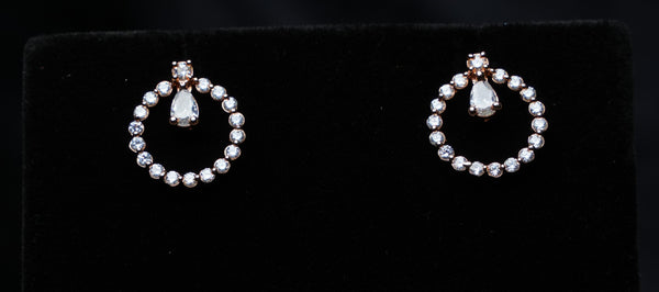 Glamour Circle Drop Earrings