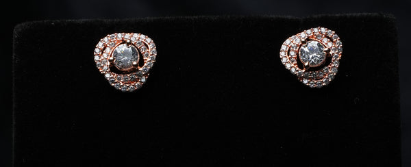 Crystal Orbit Stud Earrings