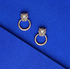 Panther Face Stud Earrings