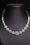Radiant Spiral CZ Necklace Set