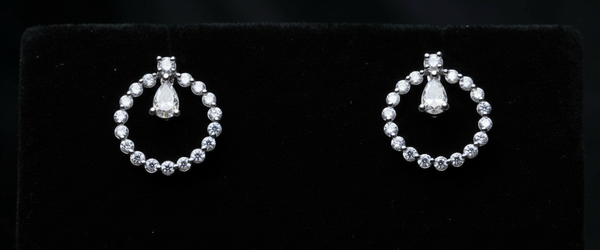 Glamour Circle Drop Earrings